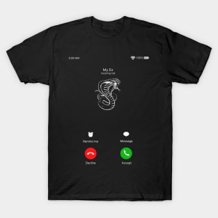 My Ex Incoming Call, whatsapp call (MEME) T-Shirt